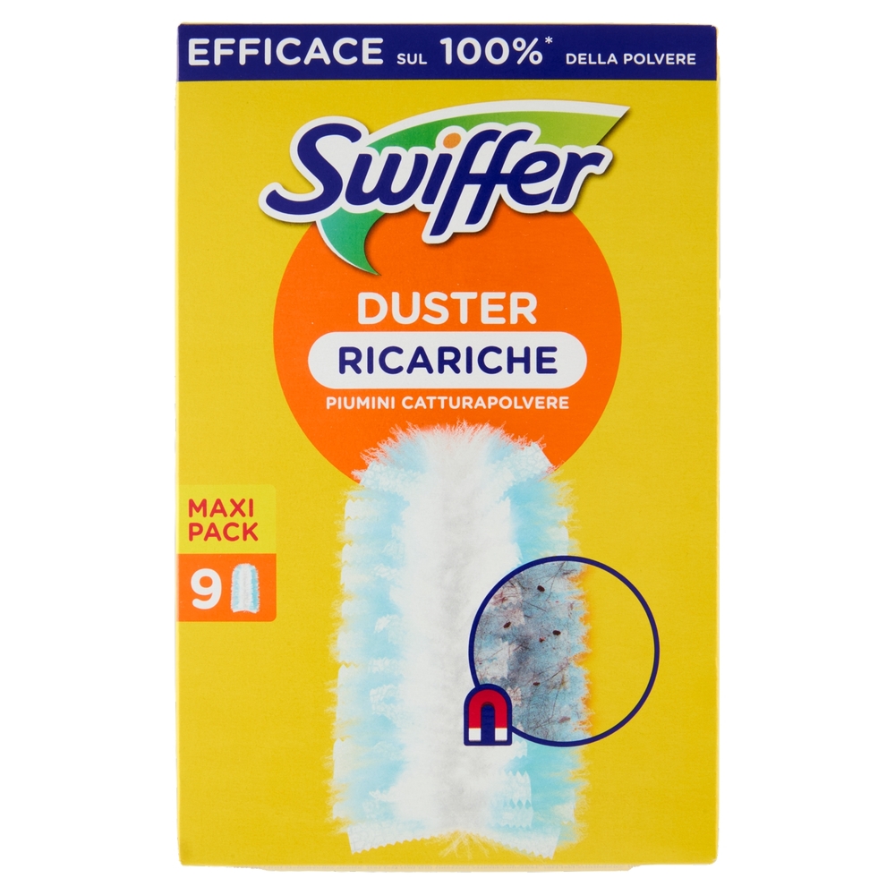 Swiffer Duster Cattura Polvere - Ricarica 9 Piumini per spolverare